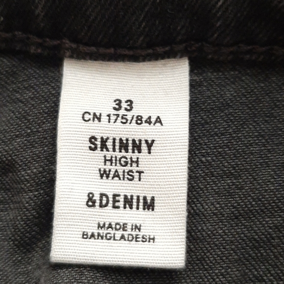 & Denim black distressed skinny high waist jeans - Picture 7 of 11